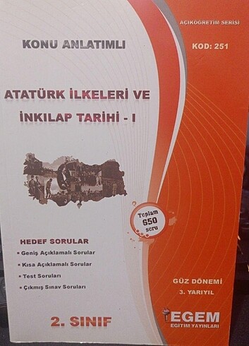 Açıköğretim İnkılap Tarihi Kitabı