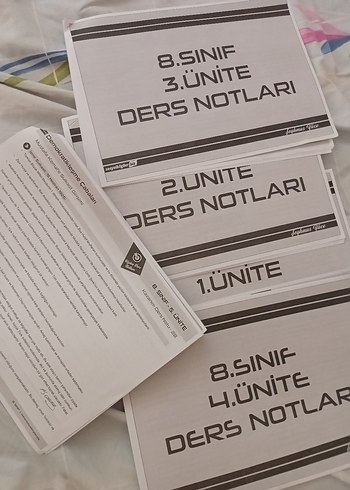 8. Sınıf 1-5 Ünite Ders Notları