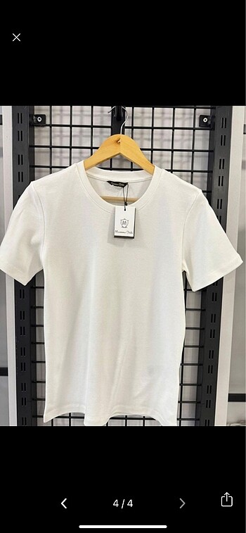 s Beden beyaz Renk Massimo Dutti Basic tişört