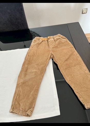 Erkek Çocuk Süet Kahverengi Bol Pantolon