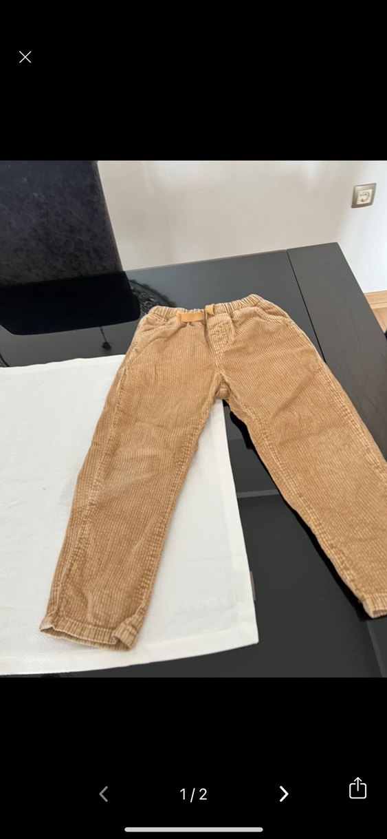 Erkek Çocuk Süet Kahverengi Bol Pantolon - Görsel 2