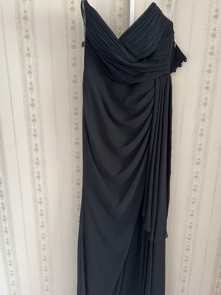 Siyah Drapeli Uzun Abiye Elbise - Görsel 2