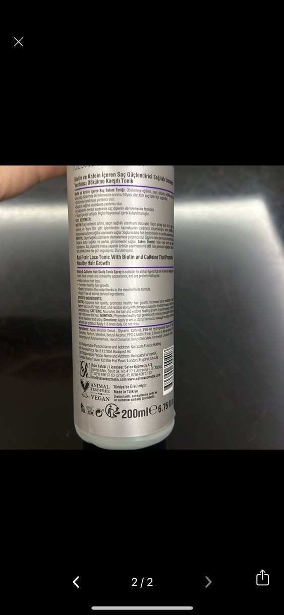 Urban Expert Serisi Biotin & Kafein Sprey Tonik - Görsel 2