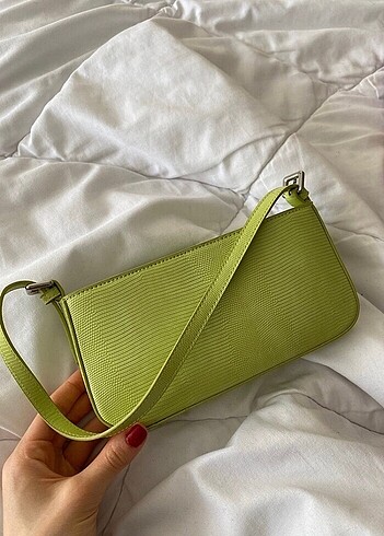 Mango yeşil baget çanta