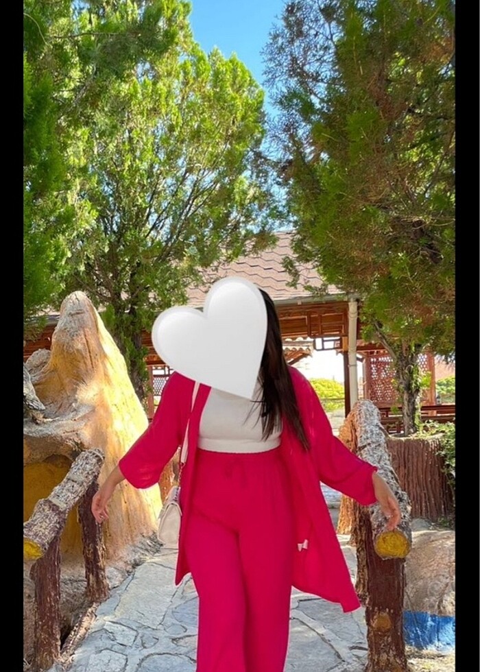 Kimono pembe takım - Görsel 4