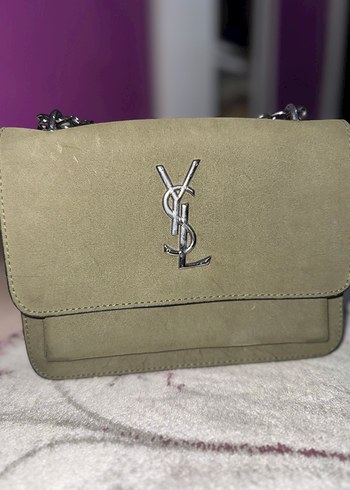 Yves Saint Laurent Zincir Detaylı Süet Kadın Çanta - Görsel 2