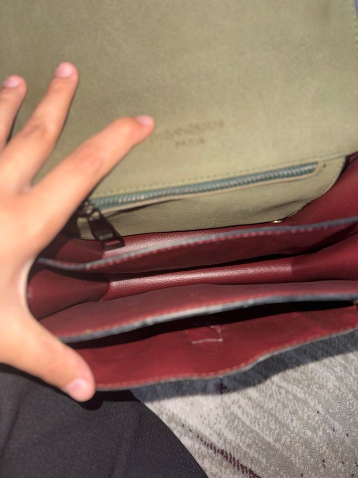 Yves Saint Laurent Zincir Detaylı Süet Kadın Çanta - Görsel 4