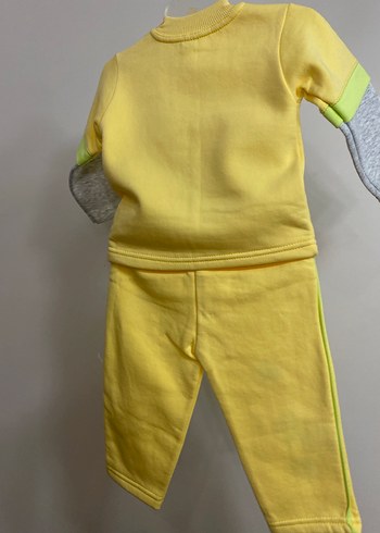 Sarı Bebek Örme Sweatshirt ve Pantolon Takımı - Görsel 2