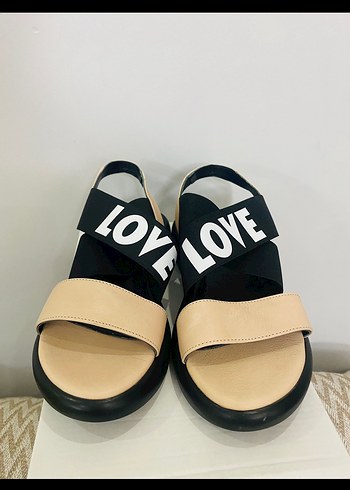 Kadın Beyaz Dolgu Topuklu Bantlı Sandalet - Görsel 6