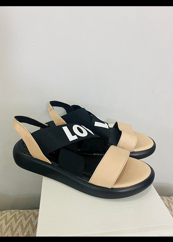 Kadın Beyaz Dolgu Topuklu Bantlı Sandalet - Görsel 5