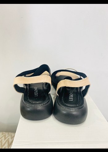 Kadın Beyaz Dolgu Topuklu Bantlı Sandalet - Görsel 4