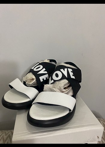 Kadın Beyaz Dolgu Topuklu Bantlı Sandalet - Görsel 10