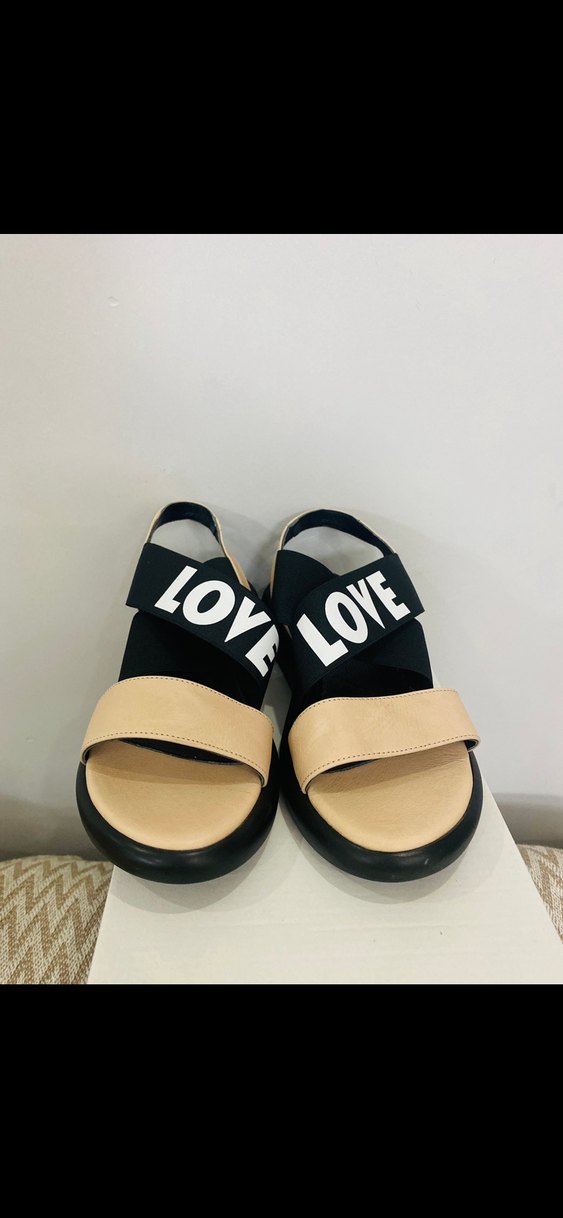 Kadın Beyaz Dolgu Topuklu Bantlı Sandalet - Görsel 3