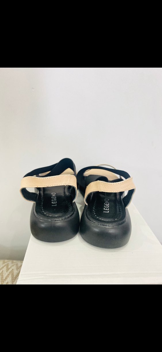 Kadın Beyaz Dolgu Topuklu Bantlı Sandalet - Görsel 4