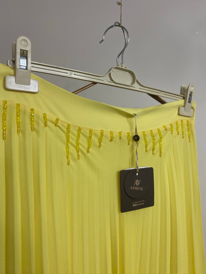 Armine Basic Pilisoley Uzun Kobalt Etek - Görsel 5