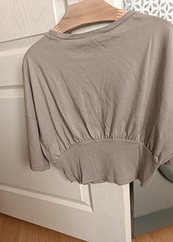 l Beden ten rengi Renk Koton crop t-shirt