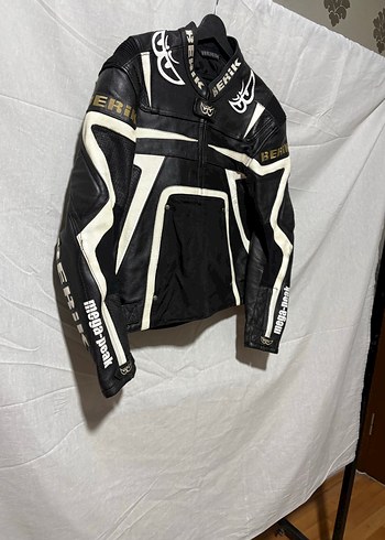 Berik  Siyah Deri Biker Ceket - Görsel 2