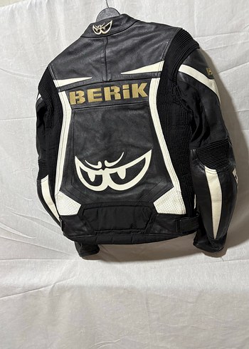 Berik  Siyah Deri Biker Ceket - Görsel 7