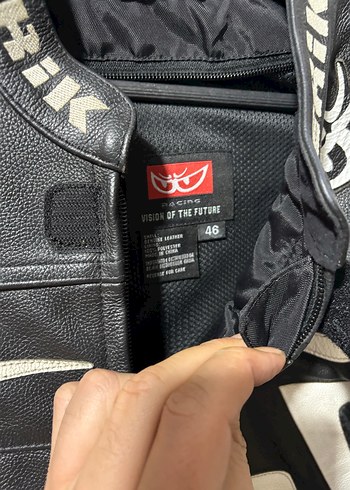 Berik  Siyah Deri Biker Ceket - Görsel 4