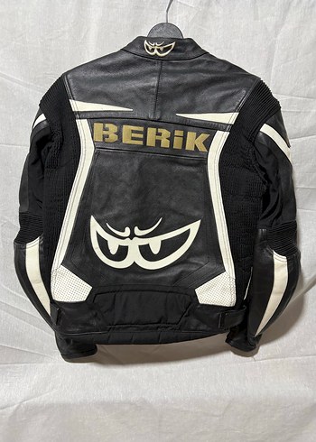 Berik  Siyah Deri Biker Ceket - Görsel 5