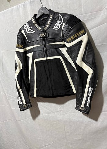 Berik  Siyah Deri Biker Ceket - Görsel 3