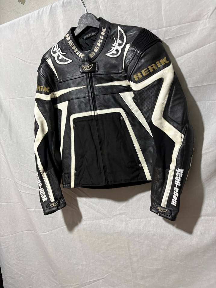 Berik  Siyah Deri Biker Ceket - Görsel 3