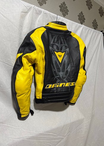 Dainese Sarı Siyah Deri Biker Ceket - Görsel 6