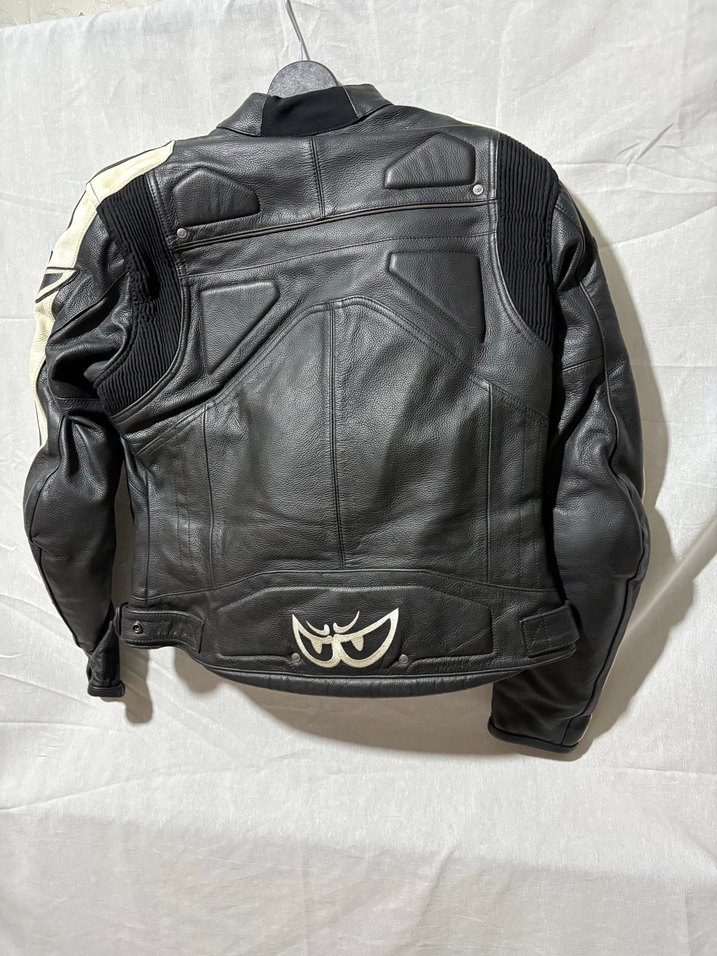 Berik-70 Siyah Deri Biker Ceket, Kemerli, Uzun Kollu - Görsel 4