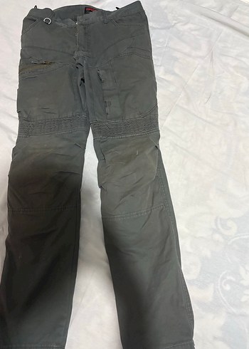 Gri Keten Kumaş Kemerli Pantolon - Görsel 2