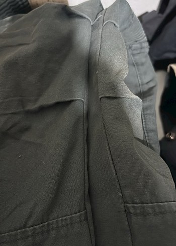 Gri Keten Kumaş Kemerli Pantolon - Görsel 5