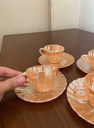 Paşabahçe 6 li nostalji fincan takımı küçük boy antika