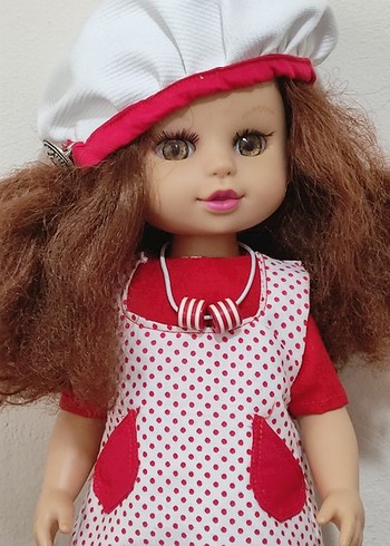 Kırmızı Puantiyeli Elbiseli Bebek - Görsel 2