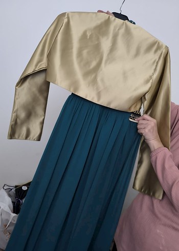 bolero ve yeşil kına elbisesi - Görsel 2