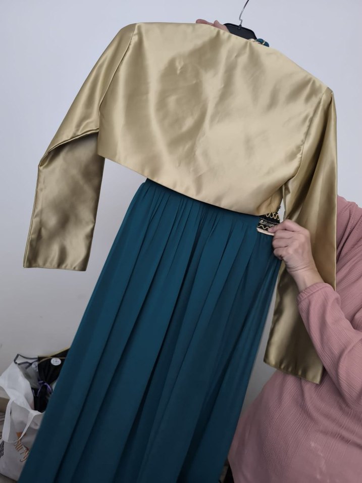 bolero ve yeşil kına elbisesi - Görsel 2