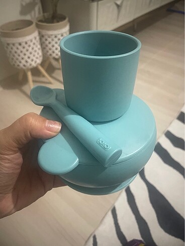 Oioi kapaklı kase bardak kaşık seti
