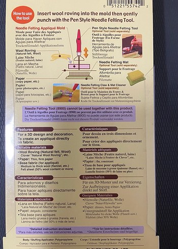 Çiçek Desenli İğne Keçe Applikasyon Kalıbı - Görsel 3