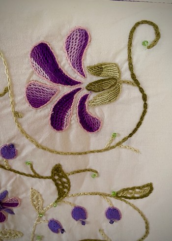 Nakış işleneli kırlent kılıfı - Görsel 2