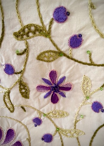 Nakış işleneli kırlent kılıfı - Görsel 3