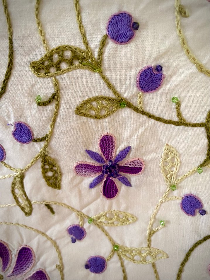 Nakış işleneli kırlent kılıfı - Görsel 3