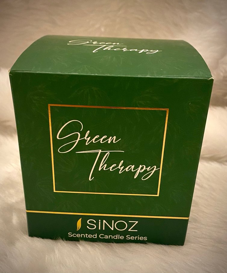 Yeşil Parlak Mum ve Altın Kapaklı Kavanoz - Görsel 2