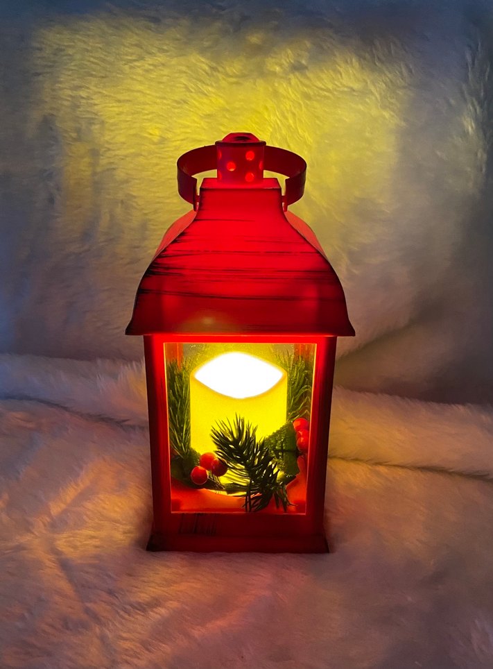 Kırmızı Renkli Dekoratif Mumluk - Görsel 2