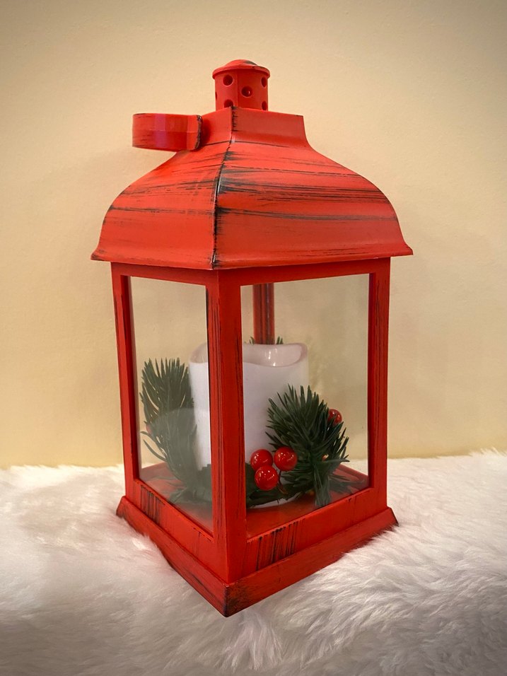 Kırmızı Renkli Dekoratif Mumluk - Görsel 3