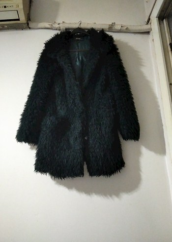 yeşil Uzun peluş kürk - Görsel 2