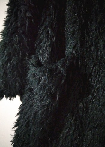 yeşil Uzun peluş kürk - Görsel 3