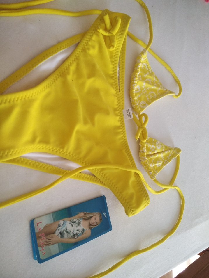 Çiçek Desenli Kırmızı Mini Bikini - Görsel 3
