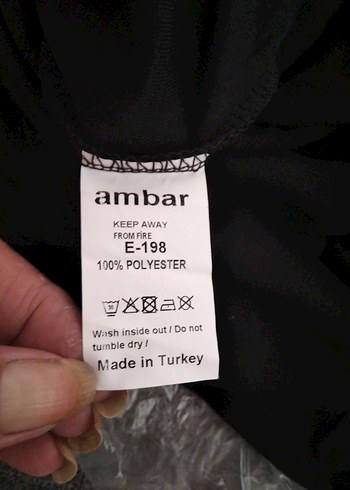 Diğer İNCİ Detaylı Siyah Uzun Kollu Triko Elbise ambar marka