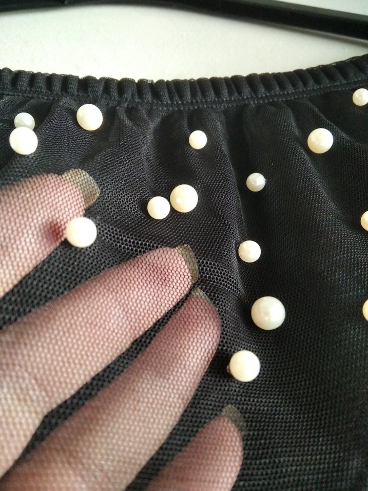 İNCİ Detaylı Siyah Uzun Kollu Triko Elbise ambar marka - Görsel 3