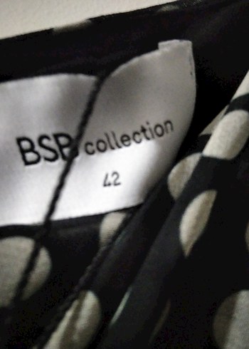 BSB MARKA Puantiye Desenli Drapeli Siyah Mini Elbise ORJİNAL - Görsel 5