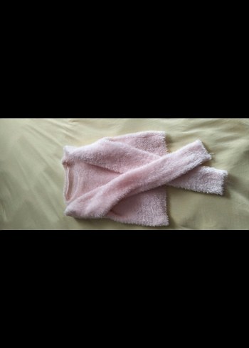 Pembe Kadın crop Kazak - Görsel 2