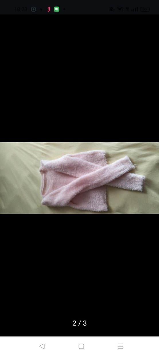 Pembe Kadın crop Kazak - Görsel 2